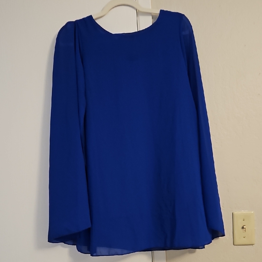 Elegant Blue Cape Dress